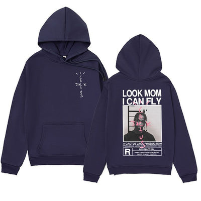 Spring and Autumn Plush Cross border Men's JACK Series Hoodies LOOK MOMICAN FLY Hoodies Hoodies