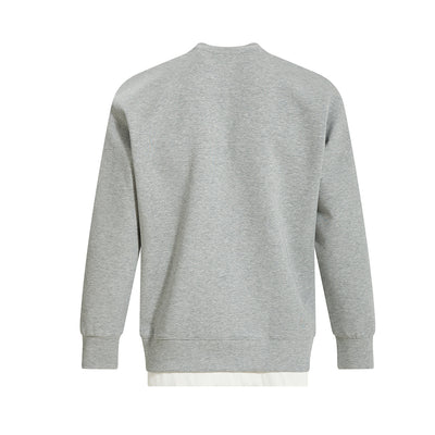 Henry collar undershirt fake two hoodies men