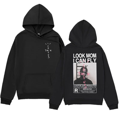 Spring and Autumn Plush Cross border Men's JACK Series Hoodies LOOK MOMICAN FLY Hoodies Hoodies